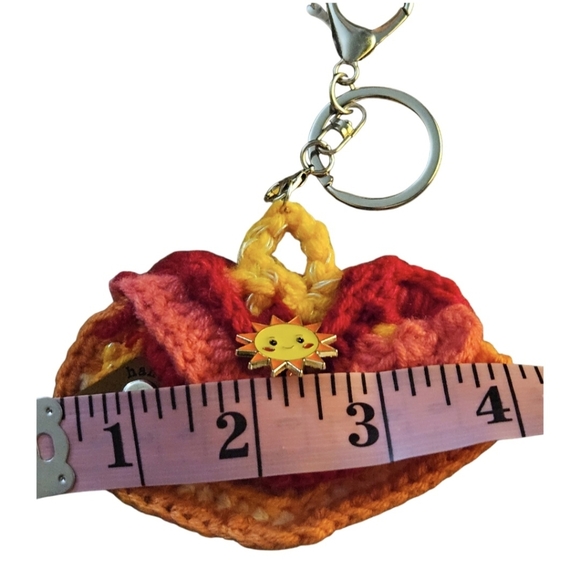 Handcrafted Multicolored Keychain Sun Enamel pins Zipper Pull or backpack charm - Picture 15 of 17